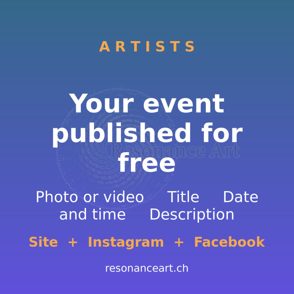 Free event publishing for artists