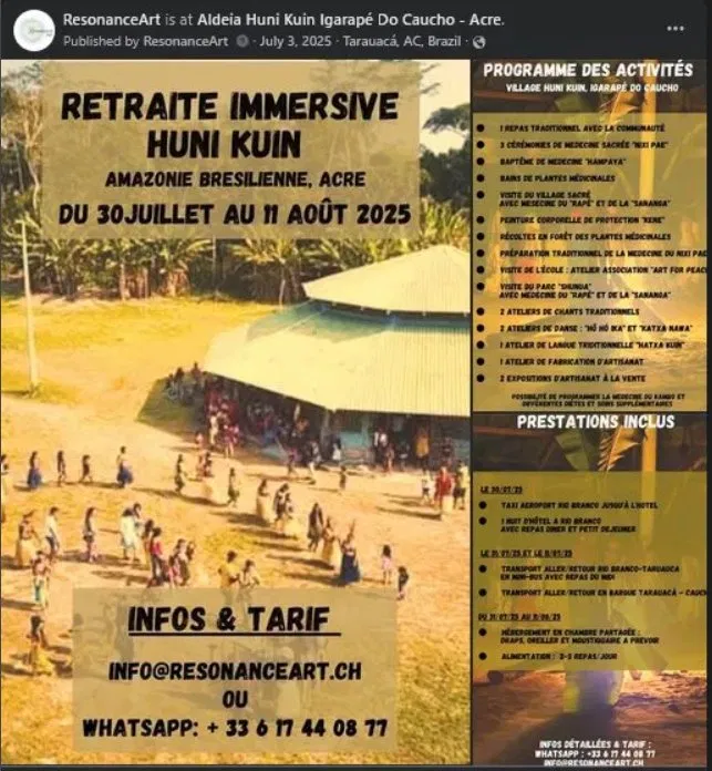✨ [Inscriptions ouvertes] Retraite Immersive Huni Kuin – Amazonie Brésilienne